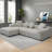 L-Shaped Compressed Sofa Chaise Lounge