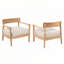 Fauteuil de patio extérieur en bois d'acacia