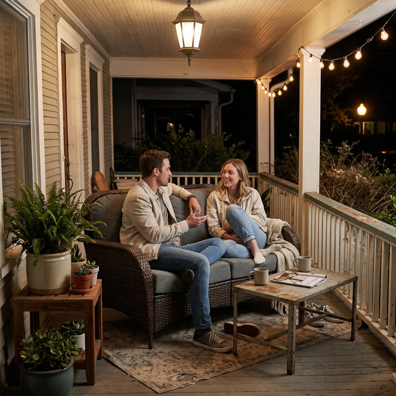 53'' Wide Straight Wicker Loveseat with Cushions