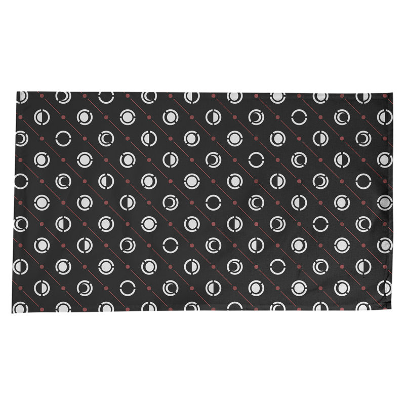 Nappe des phases de lune classiques, Noir / Rouge / Blanc