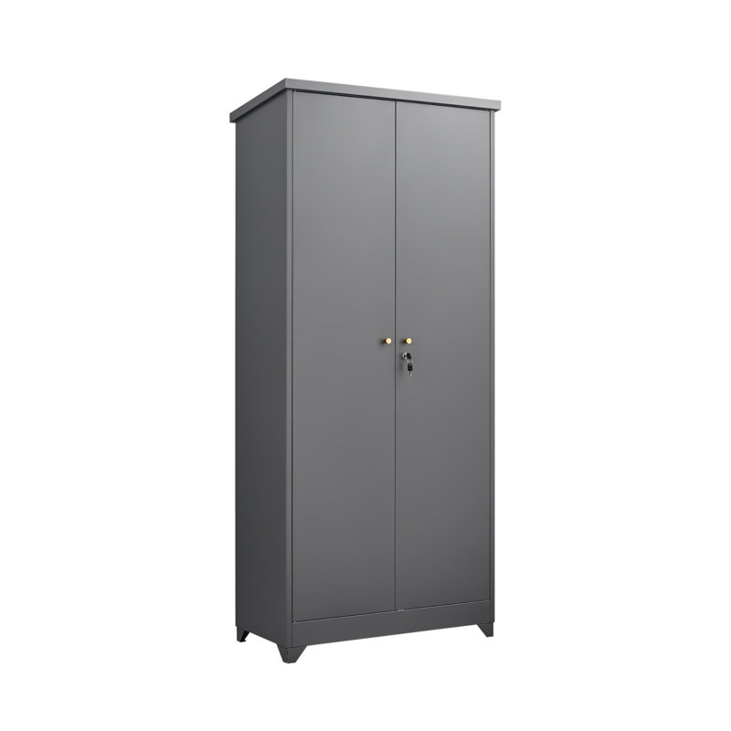 Armoire de rangement extérieure avec toit incliné et toit imperméable gris