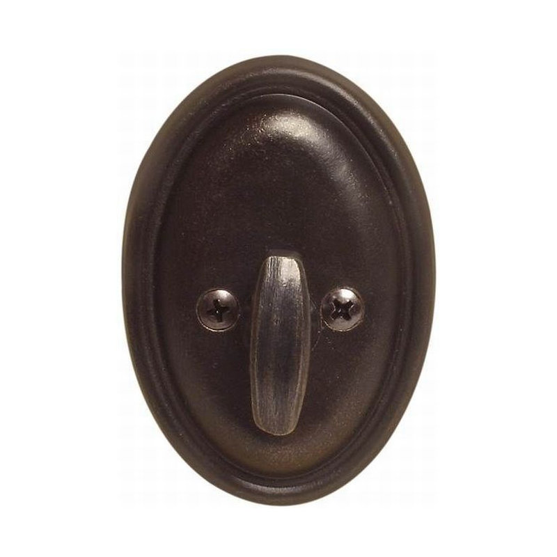 #14 Style Single Sided Deadbolt Flat Black Bronze Finish, Medium Bronze