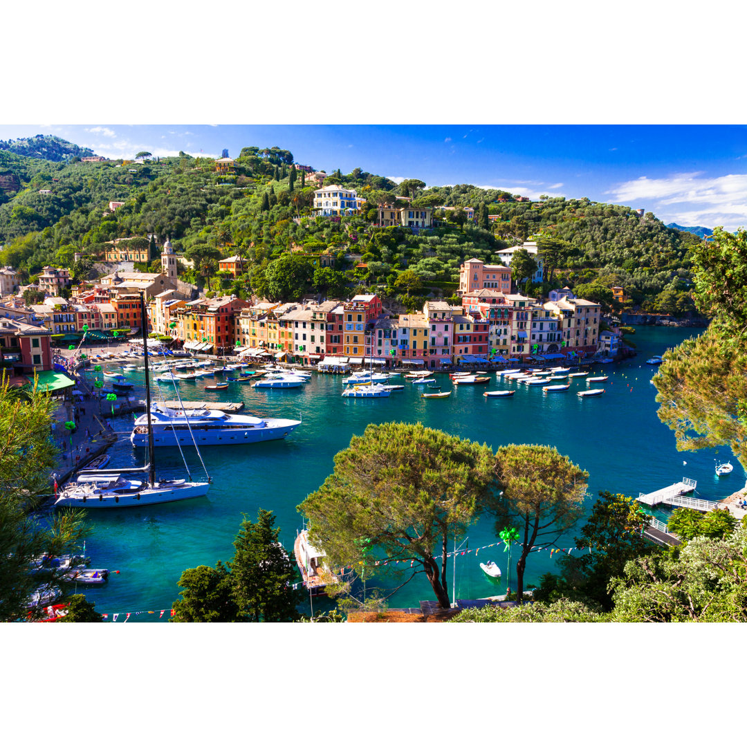 Portofino an der ligurischen Küste - Kunstdrucke auf Leinwand - Wrapped Canvas