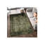 Tapis décoratif tissé vert foncé lavable à la machine-789061408