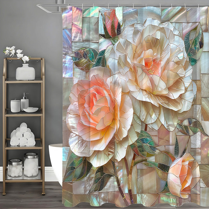 Shower Curtains with Hooks Included