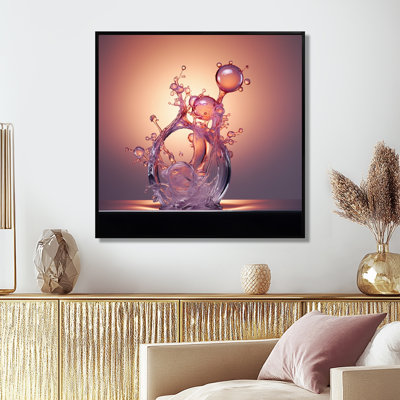 «Abstract Water Splash», reproduction d'art murale abstraite