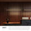 Luminaire suspendu linéaire en laiton à DEL à intensité variable 45 po Drift-124959363
