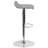 Amp Contemporary Vinyl Adjustable Height Barstool with Quilted Wave Seat-1444476976