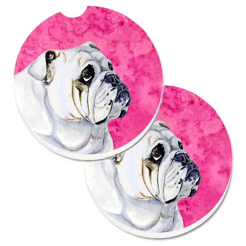 Sous-verre barbu collie voiture, Bouledogue anglais