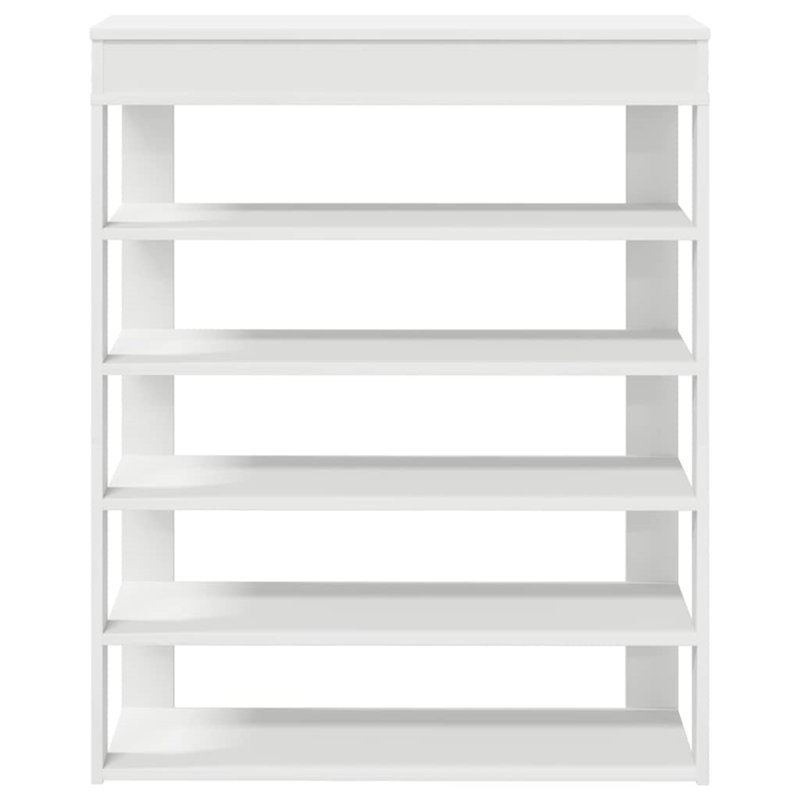 Shoe Rack 80X30x98 Cm Engineered Wood, White, 98cm H x 80cm W x 30cm D