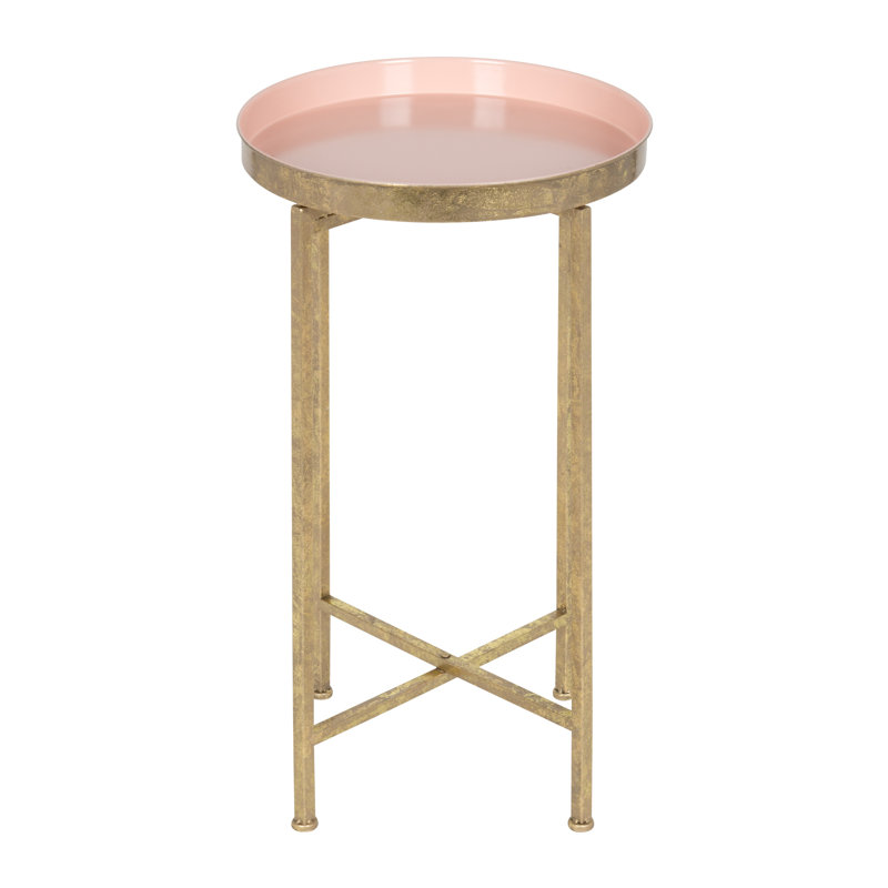 Table de bout Ekta, Or, Rose