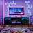 80" Electric Fireplace TV Stand , fits TVs Up to 90", Media Console with Electric Fireplace and Power Outlets, 12 Flame Colors，Large Storage Space-422289818-406597784
