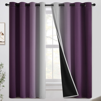 Rideaux 100% occultants, rideaux obscurcissant avec œillets pour chambre à coucher