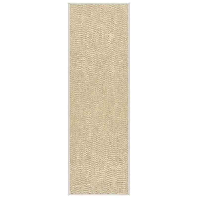 Napa Faux Sisal 101 Area Indoor/Outdoor Area Rug In Natural / Ivory, Runner 2'6" x 8'