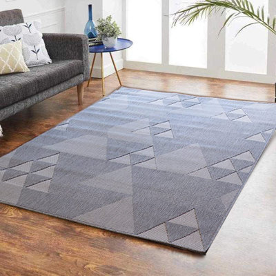 Serena Rectangle 120 cm x 170 cm Geometric Hand Woven Indoor / Outdoor Area Rug