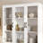 White Multifunctional Lacquered China Cabinet Dining Cabinet - Glass Door + 2 Drawers