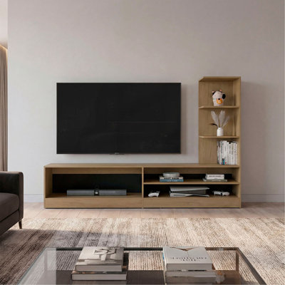 Meuble audio-vidéo moderne avec rangement pour jeux vidéo 65 po Belton
