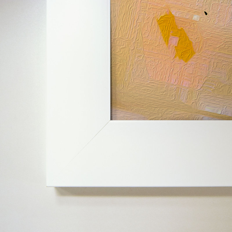 «1 John 5: 14-15 Confident L'assurance» par Mark Lawrence, H 21,5 po x l 27,5 po x P 0,75 po, Acrylique encadré, Champagne