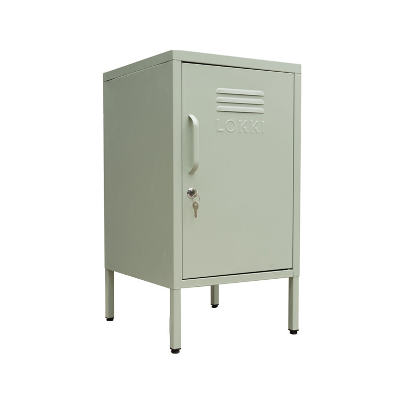 Nilan 38cm W Steel Bedside Table, Sage Green