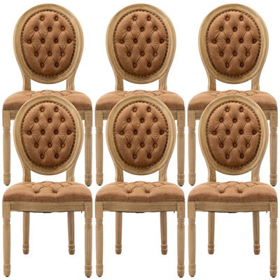 Chaise d'appoint en similicuir capitonné H 19,7 po avec garniture cloutée Amando