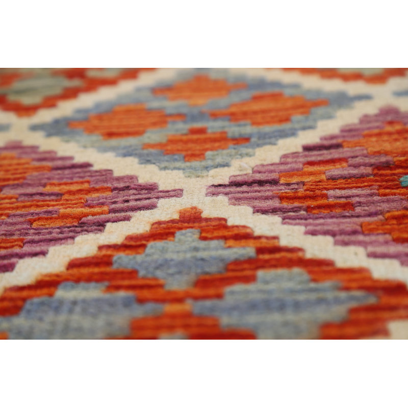 Tapis en laine All Kilim Treillis Kilim 8 x 10