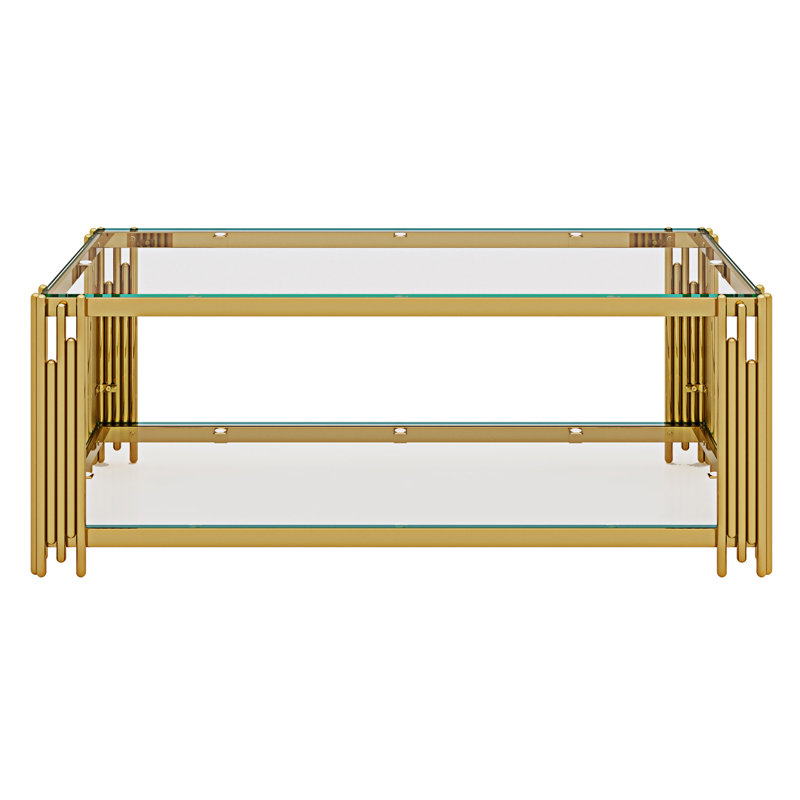 Table basse en verre transparent, Transparent