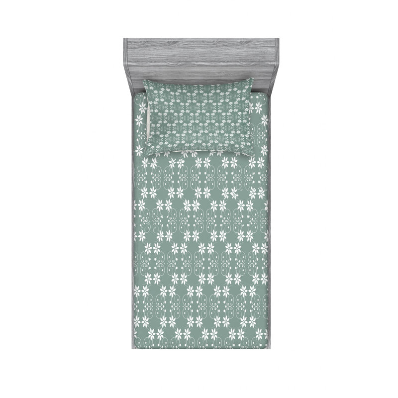 Ensemble de draps floral en cascade baroque inspiration, Simple TG