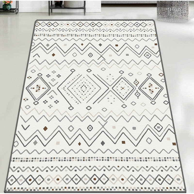 Soft Ecru Hall Carpet | 100% Polyester, 0.4 in Pile Height, 0.4 in Total Thickness | Antibacterial, Non-Slip Underside, Machine Washable | Perfect for Living Room, Bedroom & Entryway Decor