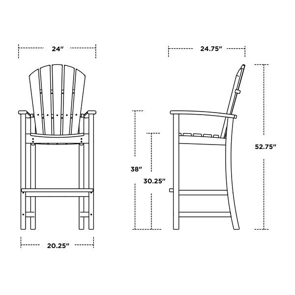 POLYWOOD® Palm Coast Bar Chair & Reviews | Wayfair