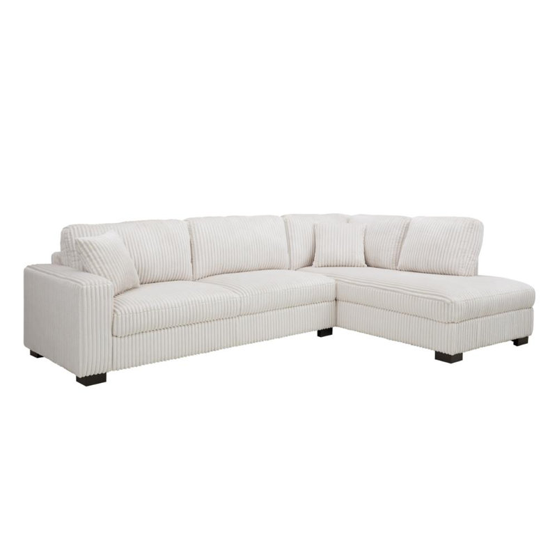 Tristan Corner Sofa, Cream Teddy, Right Hand Facing