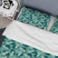 Blue Folia avec feuilles blanches I - ensemble de housse de couette moderne - microfibre de polyester-1986574773