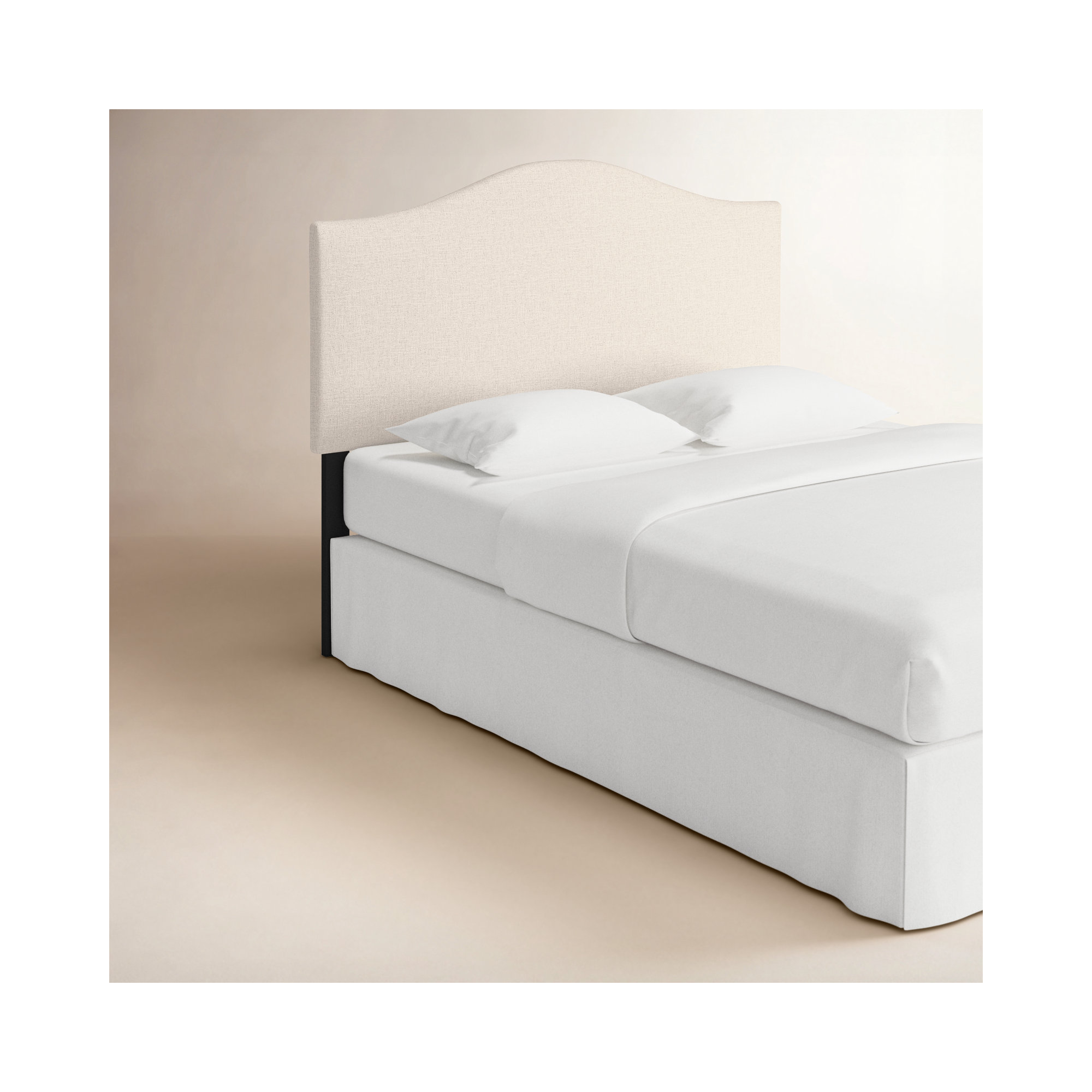 Hermosa Upholstered Panel Headboard, Classic Talc Linen, Queen