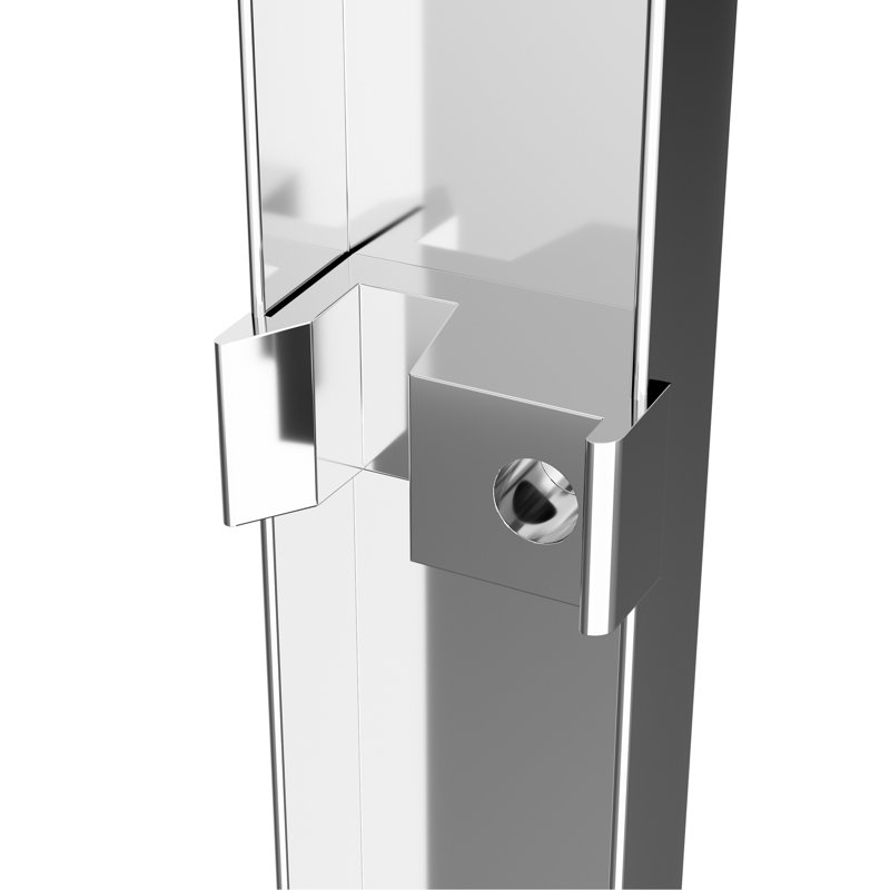 60" W X 57" H Aluminum Frame Double Sliding Shower Door In , 1/4" Clear Tempered Glass, Soft-Close Mechanism, Reversible And Ideal For Small Bathrooms, Glass With Minimal Shattering Door,  6Mm