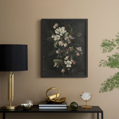 Reproduction florale vintage encadrée Lxxvi - bois massif
