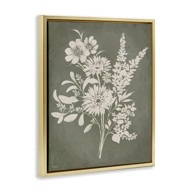 Bouquets de cadres flottants Herbes de fleurs sauvages, design par Cat Thurman Designs, H 31 po x l 25 po