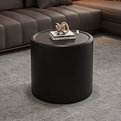 Table basse ronde avec rangement caché