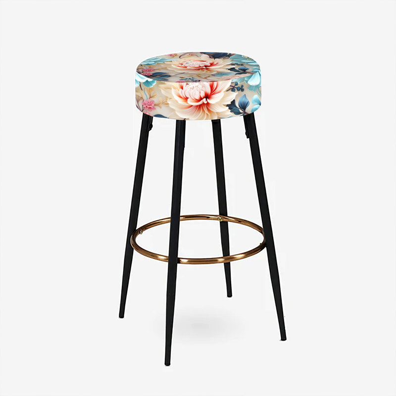 Ensemble de 2 tabourets de bar rococo