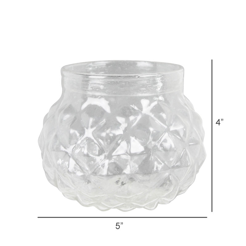 Vase en verre bullé - Sphère basse