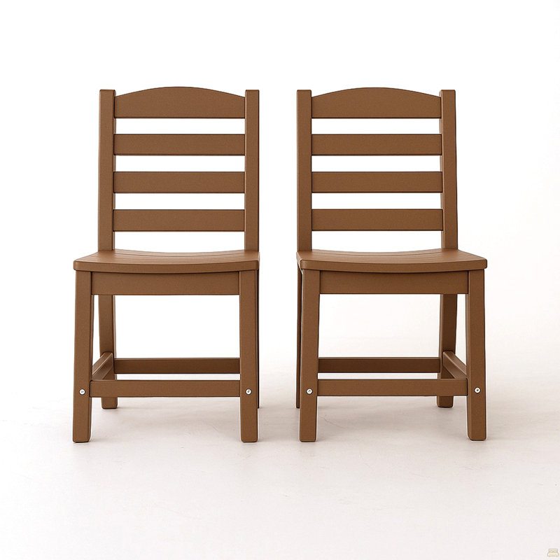 Chaises d'extérieur sans accoudoirs, Brun