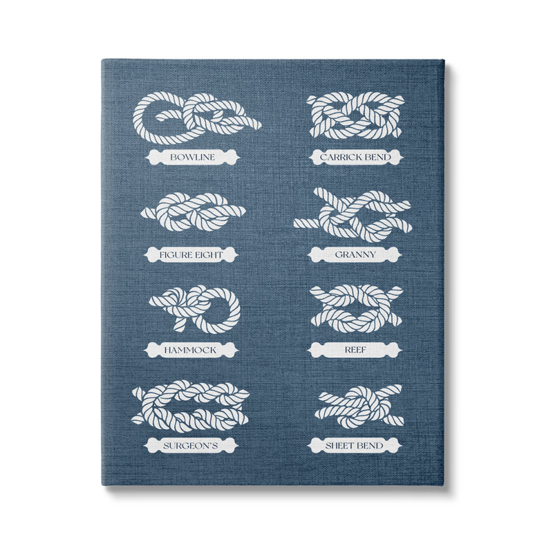 " Maritime Rope Knots " by Lil' Rue, 48" H x 36" W x 1.5" D