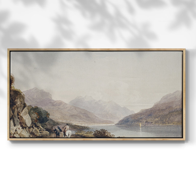 Série paysage - CMLXV - Toile tendue avec châssis encadré - Prêt à être accroché, Naturel, H 21 po x l 41 po
