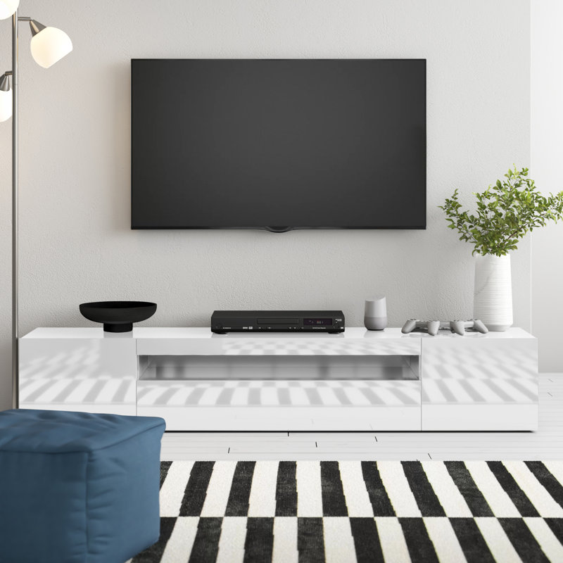 Mariella TV Stand for TVs up to 88", Glossy White