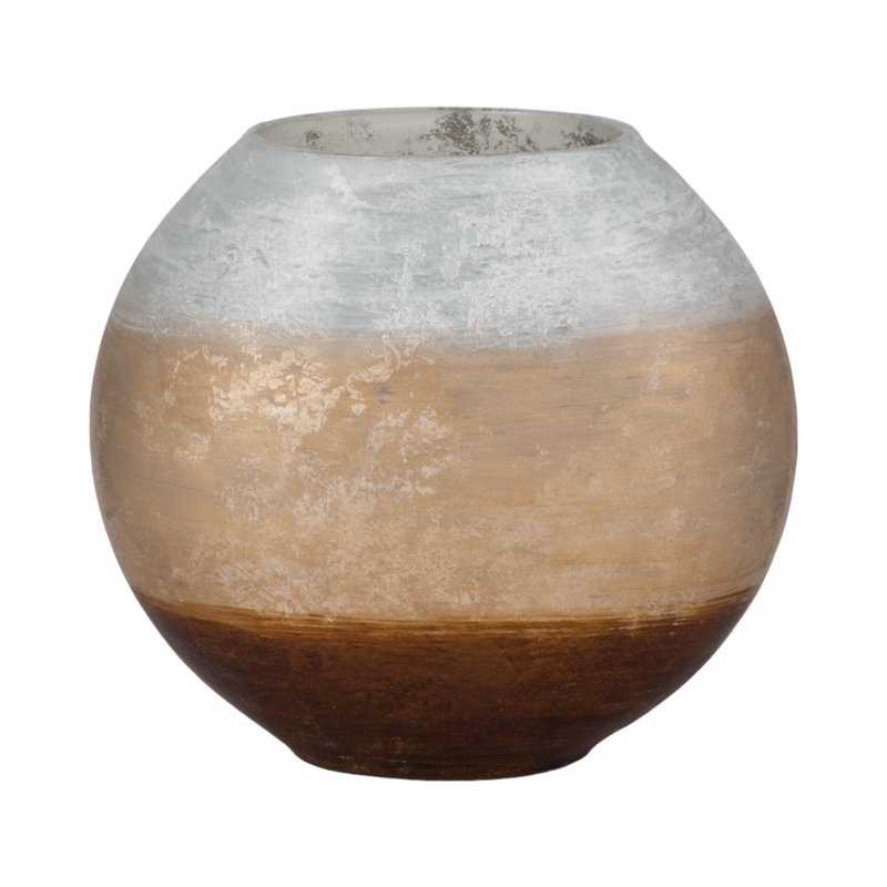 Vase en verre Emlynne, H 9 po x l 10 po x P 5 po