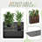 38" L × 13" W × 30" H Black Rectangular Metal Planter Box (with Drainage Holes and Adjustable Shelf) — All-Weather Outdoor Plant Container for Patio, Courtyard, or Balcony