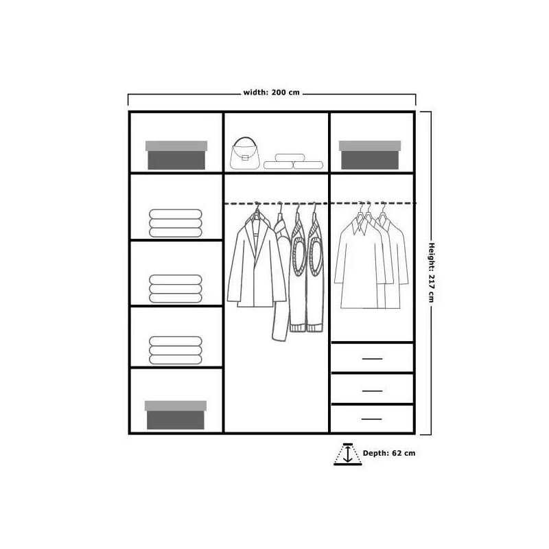 Laminate Wardrobe, Votan Oak