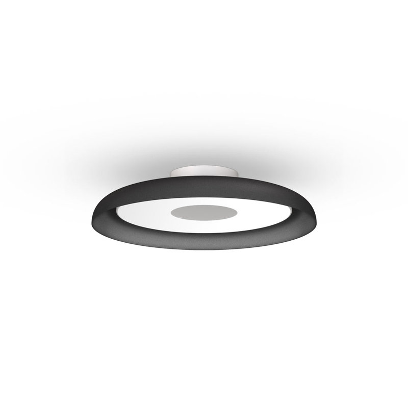 Plafonnier encastré Nivél, Noir, H 1,9 po x l 15 po x P 15 po