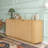 63"Wavy Storage Sideboard, Double-Door Buffet Cabinet with Adjustable Shelves-1236688372