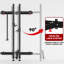 Support à squats pliable - Support mural en acier de 2,36 po x 2,36 po pour la gymnastique à domicile - Cage à squat pliable peu encombrante avec capacité de 1000 lb, barre de traction, crochets en J et mine terrestre