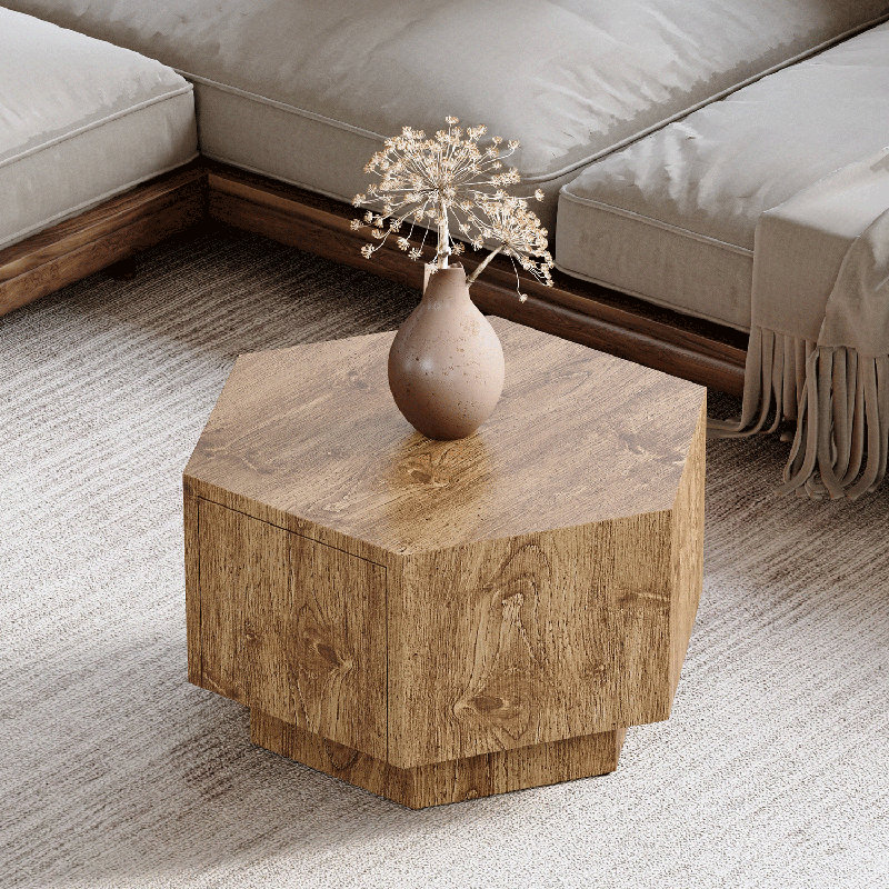 Hexagonal Coffee Table With Drawer