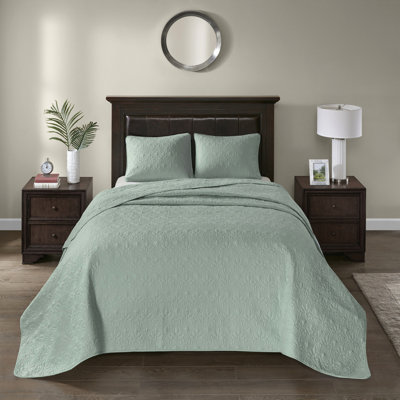 Couvre-lit réversible pour grand lit - Rembourrage en coton prélavé pour une nuit sereine, matelassé et élégant, comprend 2 taies décoratives, un rembourrage doux prélavé, un matelassage classique et deux assortis